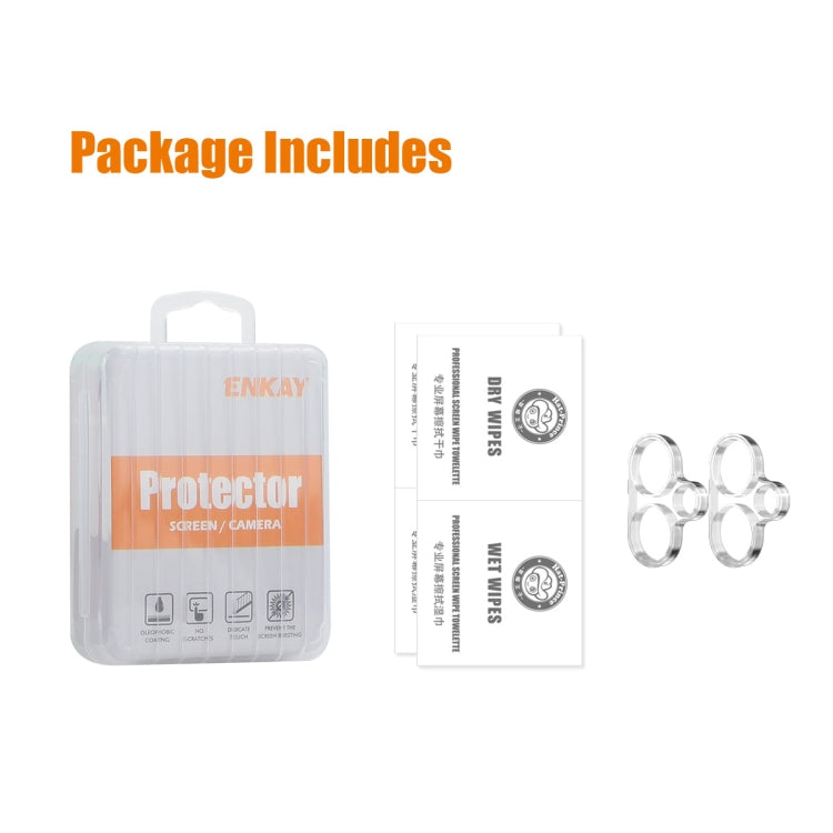 For Xiaomi Redmi Note 13 Pro+ 5G 2pcs ENKAY Hat-Prince 9H Rear Camera Lens Tempered Glass Film(Transparent)