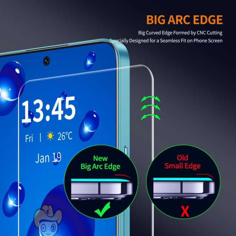 For Nothing Phone 2a 5pcs ENKAY 9H Big Arc Edge High Aluminum-silicon Tempered Glass Film