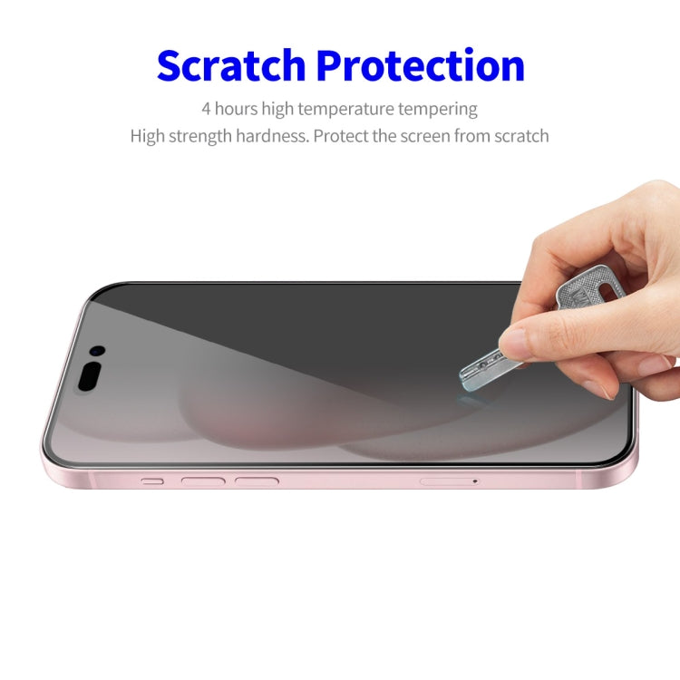 For iPhone 15 Plus ENKAY Easy Install Anti-peeping Privacy Full Screen Tempered Glass Film