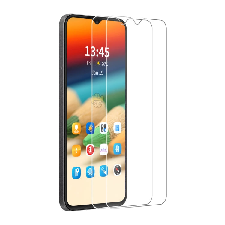 For Xiaomi Poco M6 5G 2pcs ENKAY 9H Big Arc Edge High Aluminum-silicon Tempered Glass Film