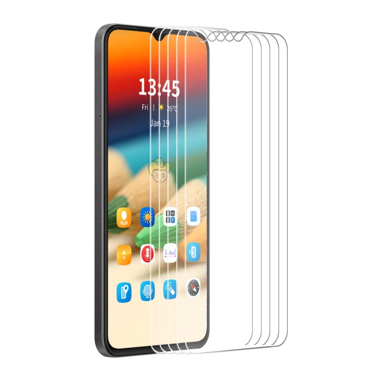 For Xiaomi Poco M6 5G 5pcs ENKAY 9H Big Arc Edge High Aluminum-silicon Tempered Glass Film