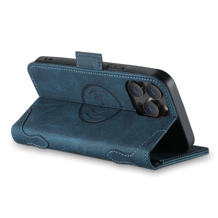 For iPhone 13 SUTENI J07 Multifunctional Horizontal Flip Magsafe Leather Phone Case(Blue)