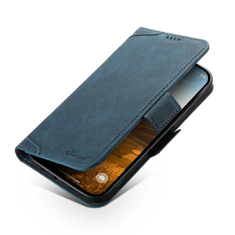 For iPhone 13 SUTENI J07 Multifunctional Horizontal Flip Magsafe Leather Phone Case(Blue)