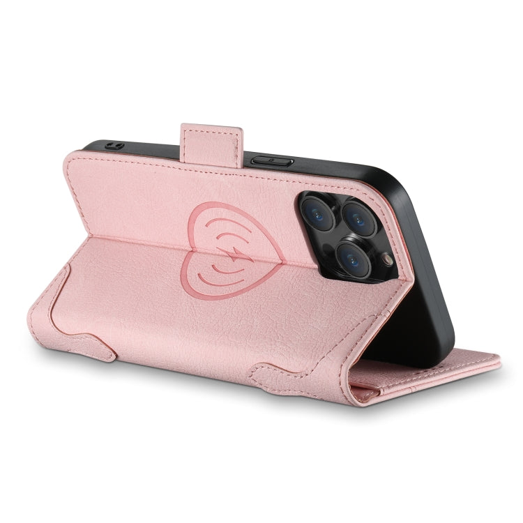 For iPhone 14 Plus SUTENI J07 Multifunctional Horizontal Flip Magsafe Leather Phone Case(Pink)
