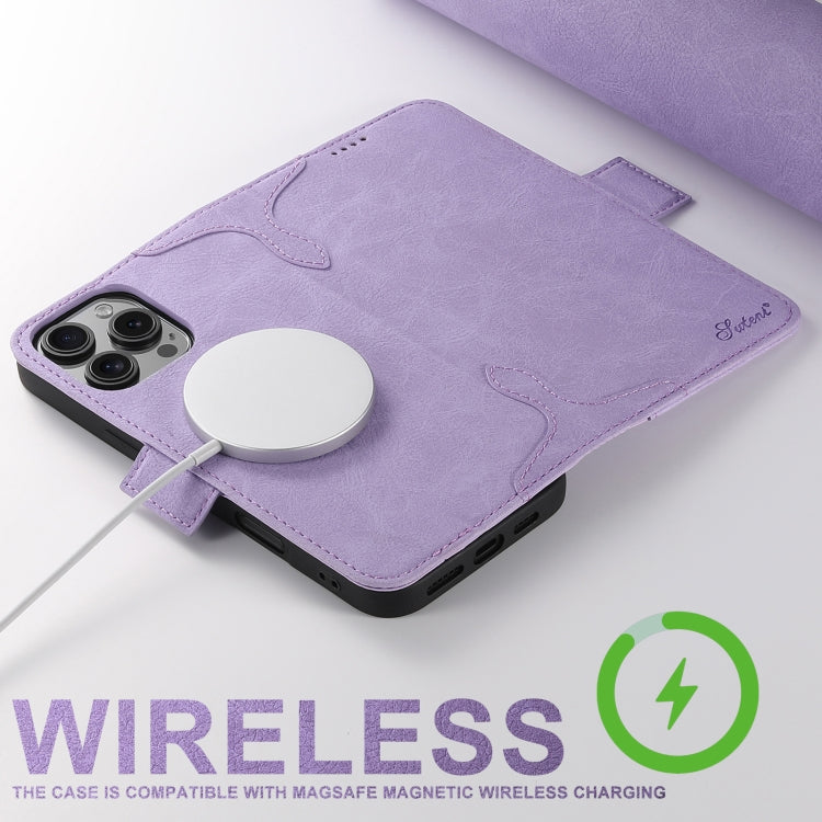 For iPhone 16 SUTENI J07 Multifunctional Horizontal Flip Magsafe Leather Phone Case(Purple)