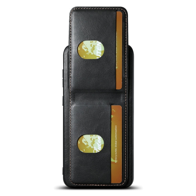 For Samsung Galaxy S23+ 5G Suteni H03 Oil Wax Leather Wallet Stand Back Phone Case(Black)