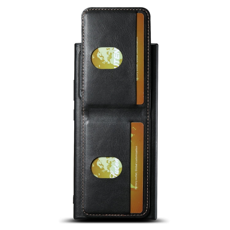 For Samsung Galaxy Note20 5G Suteni H03 Oil Wax Leather Wallet Stand Back Phone Case(Black)