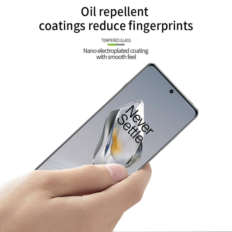 For OnePlus 12 PINWUYO 9H 3D Hot Bending Tempered Glass Film(Black)