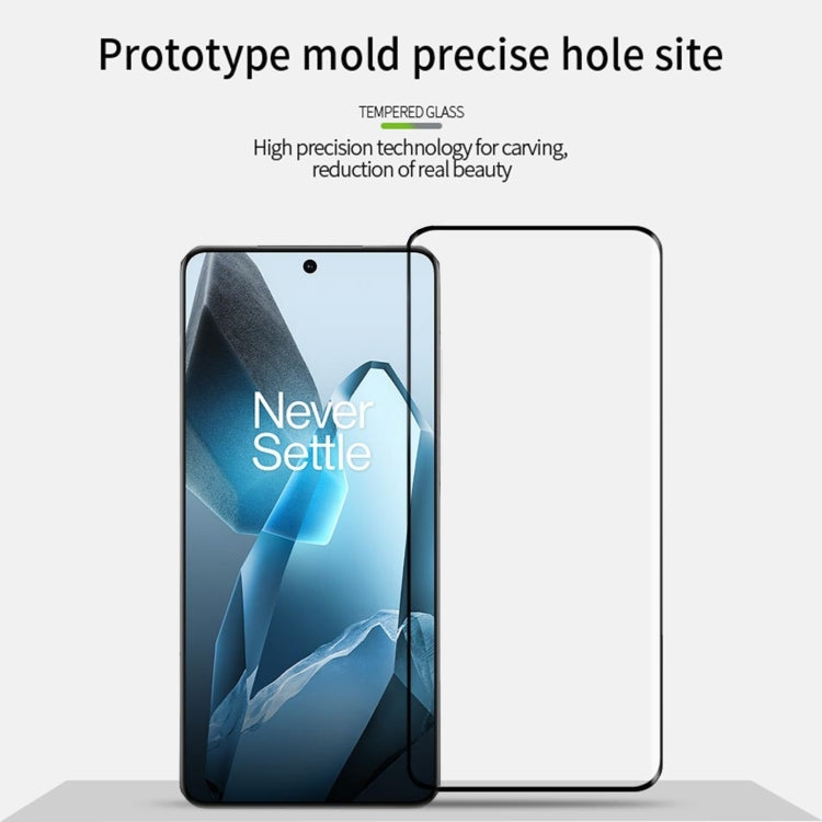 For OnePlus 13 MOFI 9H 3D Hot Bending Tempered Glass Film(Black)