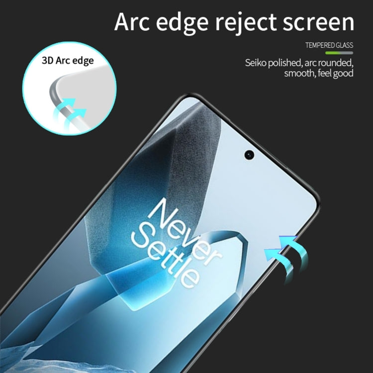 For OnePlus 13 MOFI 9H 3D Hot Bending Tempered Glass Film(Black)