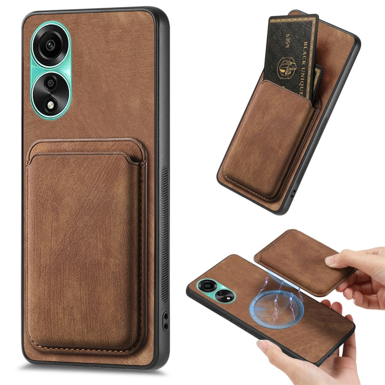 Retro Leather Card Bag Magnetic Phone Case, For OPPO A78 4G, For OPPO K11X 5G, For OPPO Reno10 Pro+, For OPPO A1 5G