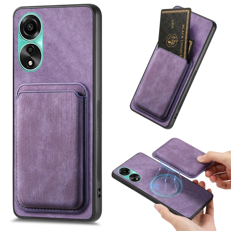 Retro Leather Card Bag Magnetic Phone Case, For OPPO A78 4G, For OPPO K11X 5G, For OPPO Reno10 Pro+, For OPPO A1 5G