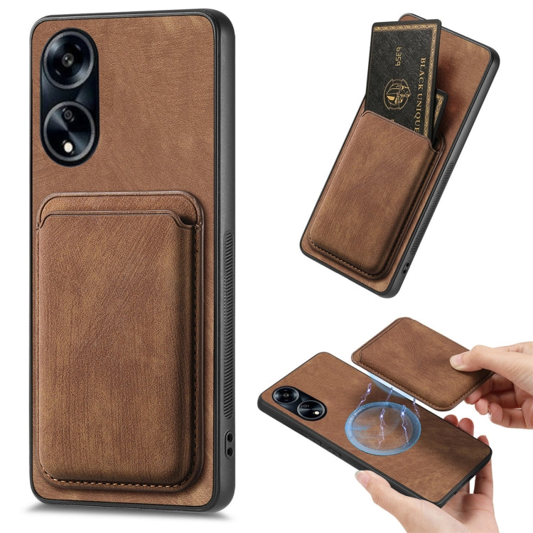 Retro Leather Card Bag Magnetic Phone Case, For OPPO A78 4G, For OPPO K11X 5G, For OPPO Reno10 Pro+, For OPPO A1 5G