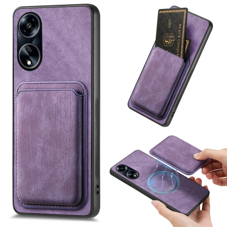 Retro Leather Card Bag Magnetic Phone Case, For OPPO A78 4G, For OPPO K11X 5G, For OPPO Reno10 Pro+, For OPPO A1 5G