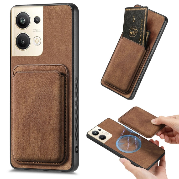 Retro Leather Card Bag Magnetic Phone Case, For OPPO Reno9 Pro+ 5G, For OPPO A17K, For OPPO A17, For OPPO A57 4G