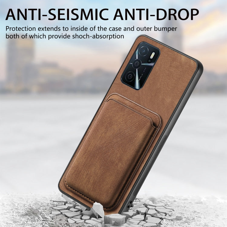 Retro Leather Card Bag Magnetic Phone Case, For OPPO Reno9 Pro+ 5G, For OPPO A17K, For OPPO A17, For OPPO A57 4G