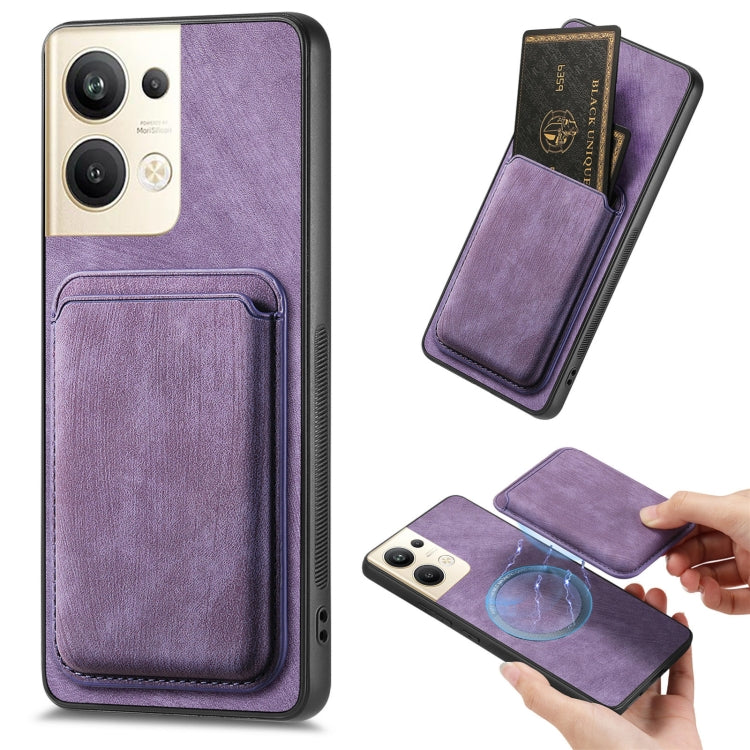 Retro Leather Card Bag Magnetic Phone Case, For OPPO Reno9 Pro+ 5G, For OPPO A17K, For OPPO A17, For OPPO A57 4G