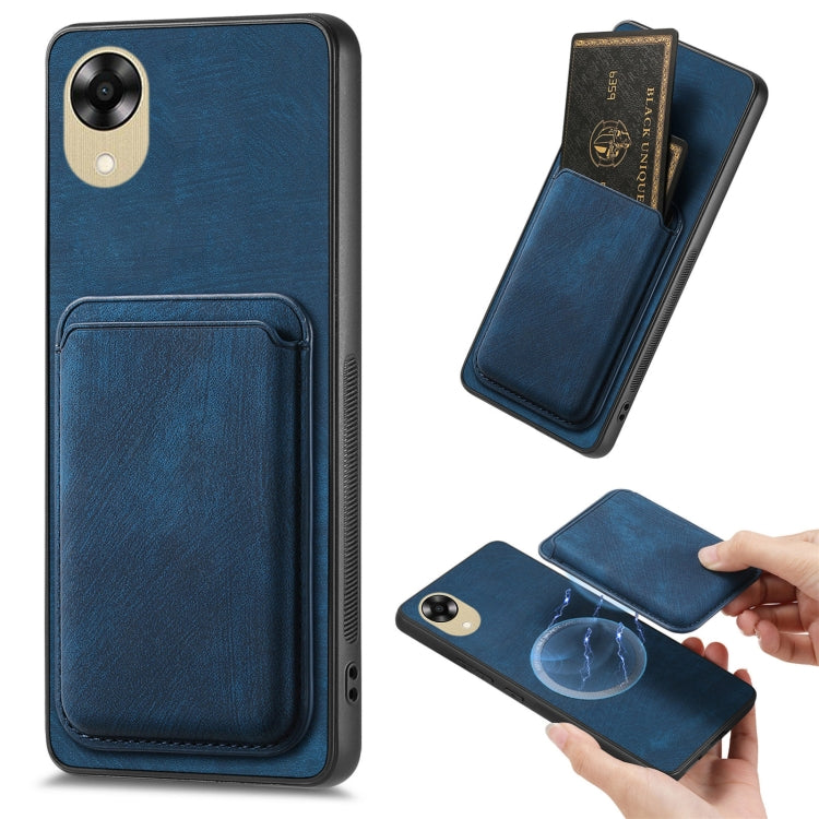 Retro Leather Card Bag Magnetic Phone Case, For OPPO Reno9 Pro+ 5G, For OPPO A17K, For OPPO A17, For OPPO A57 4G