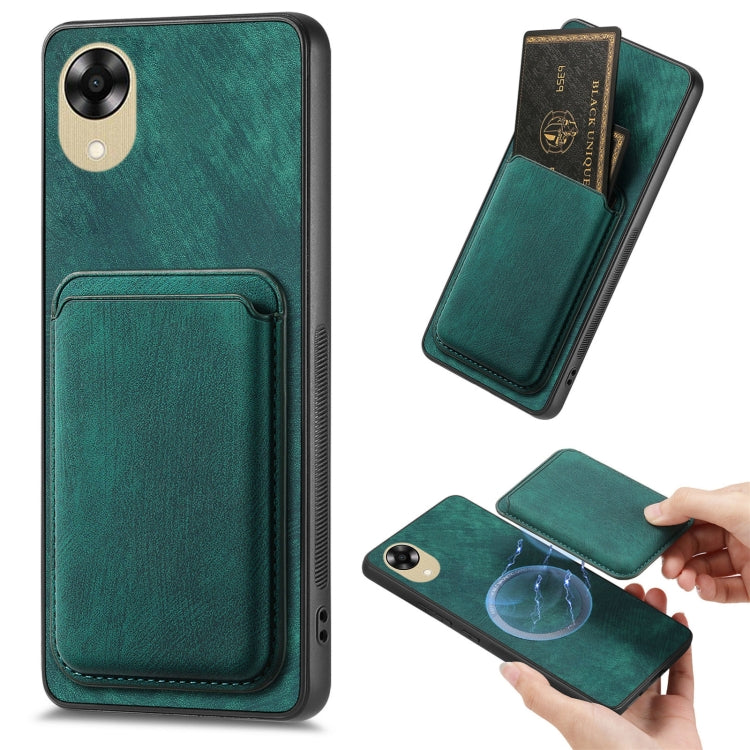 Retro Leather Card Bag Magnetic Phone Case, For OPPO Reno9 Pro+ 5G, For OPPO A17K, For OPPO A17, For OPPO A57 4G
