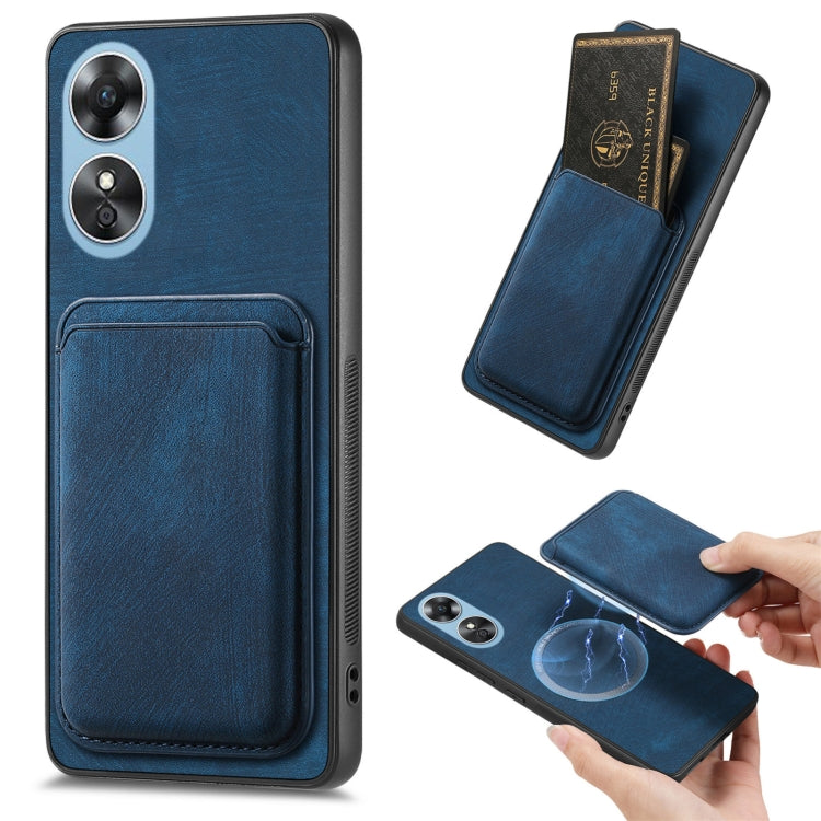 Retro Leather Card Bag Magnetic Phone Case, For OPPO Reno9 Pro+ 5G, For OPPO A17K, For OPPO A17, For OPPO A57 4G