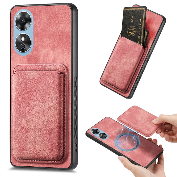 Retro Leather Card Bag Magnetic Phone Case, For OPPO Reno9 Pro+ 5G, For OPPO A17K, For OPPO A17, For OPPO A57 4G