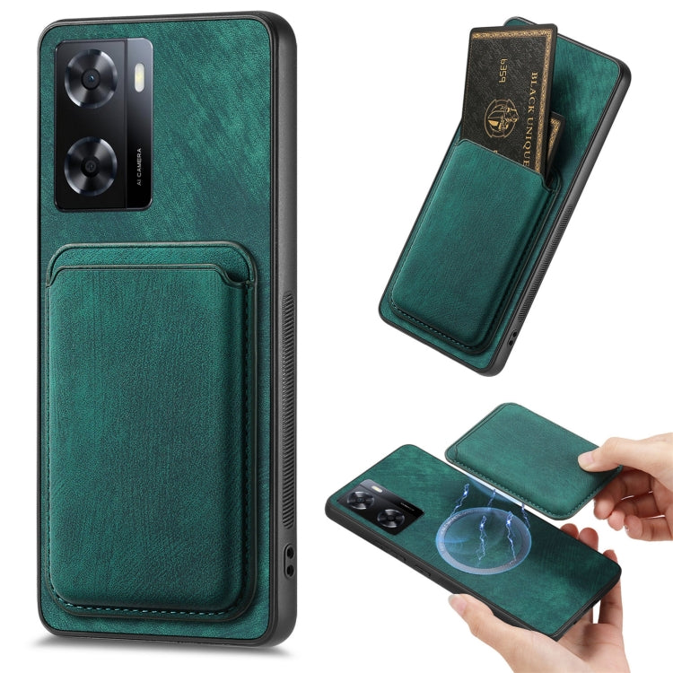 Retro Leather Card Bag Magnetic Phone Case, For OPPO Reno9 Pro+ 5G, For OPPO A17K, For OPPO A17, For OPPO A57 4G