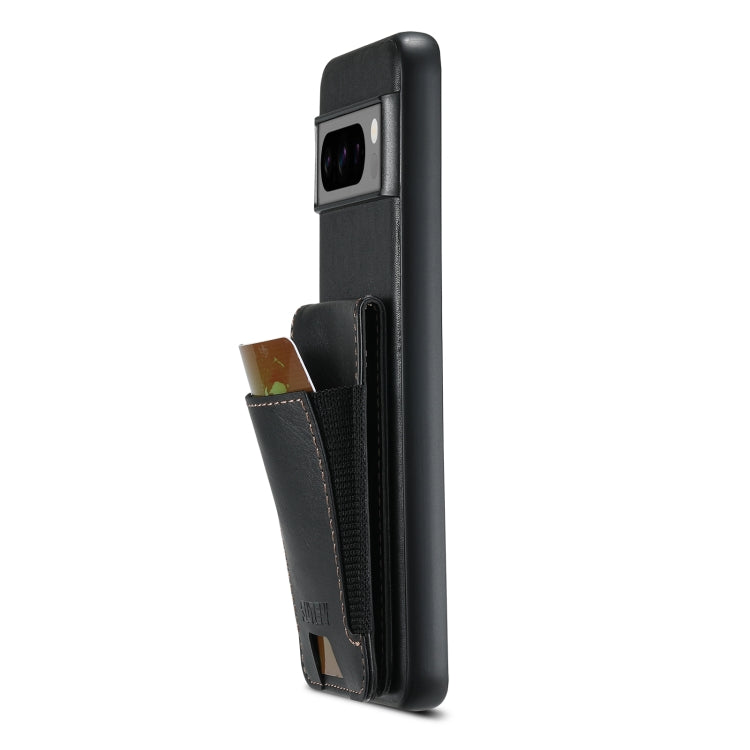 For Google Pixel 6 Suteni H03 Oil Wax Leather Wallet Stand Back Phone Case(Black)