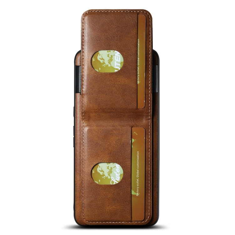 For Google Pixel 6 Suteni H03 Oil Wax Leather Wallet Stand Back Phone Case(Brown)