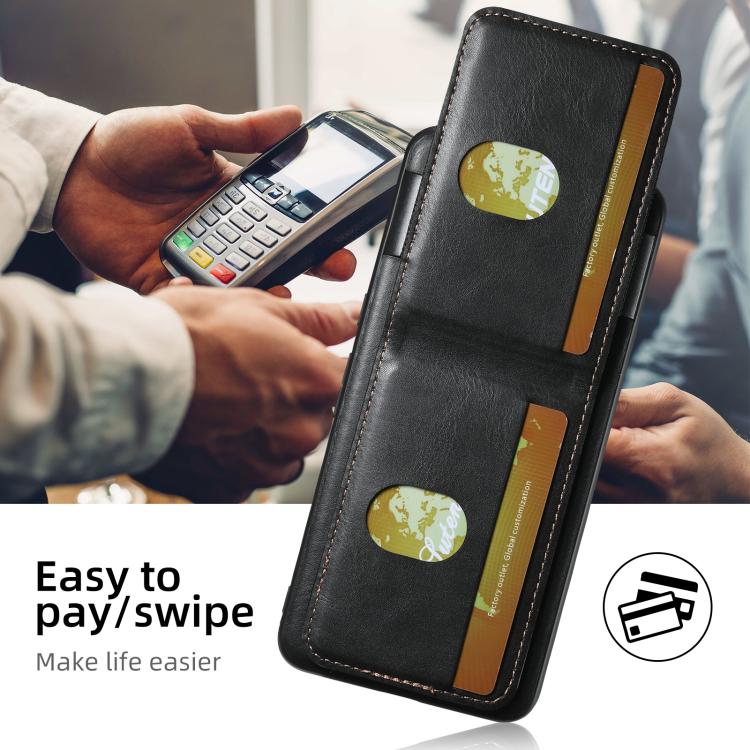 For Google Pixel 9 Pro Suteni H03 Oil Wax Leather Wallet Stand Back Phone Case(Black)