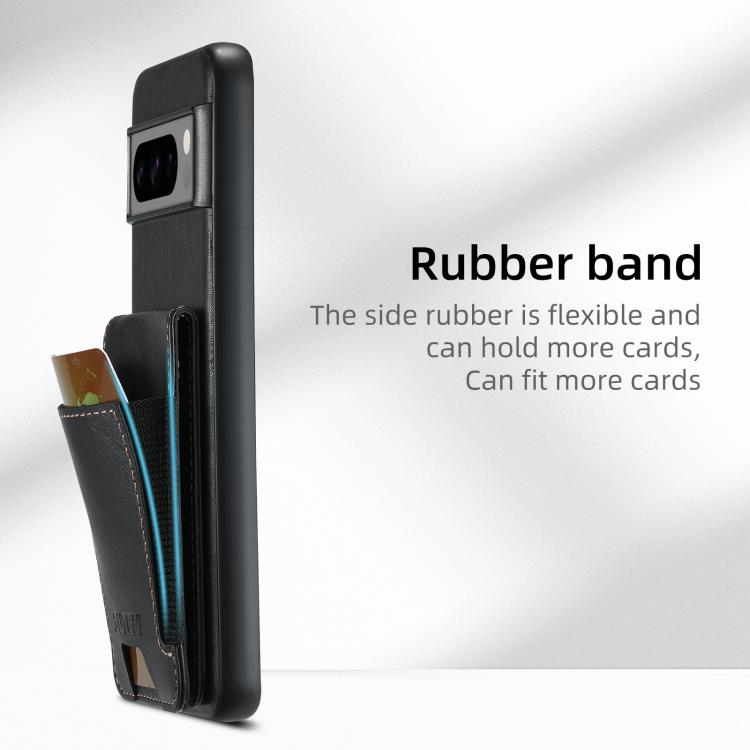 For Google Pixel 9 Suteni H03 Oil Wax Leather Wallet Stand Back Phone Case(Black)