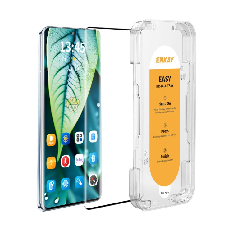 For Honor 80 SE ENKAY Easy Install Hot Bending Side Glue Tempered Glass Film