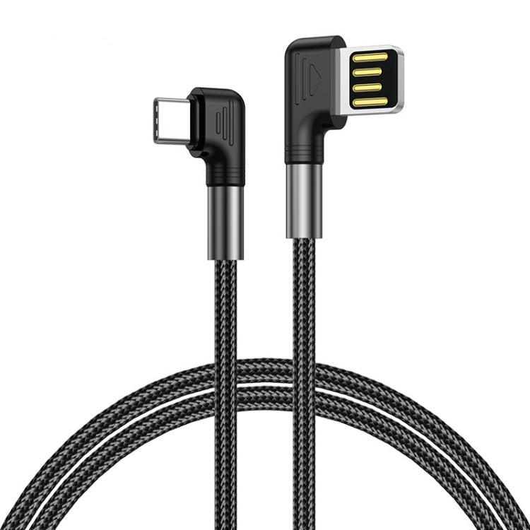 ENKAY 3A Elbow Reversible USB to Elbow Type-C Fast Charging Data Cable, Length:0.5m