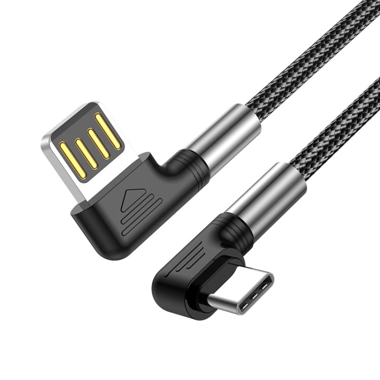 ENKAY 3A Elbow Reversible USB to Elbow Type-C Fast Charging Data Cable, Length:3m