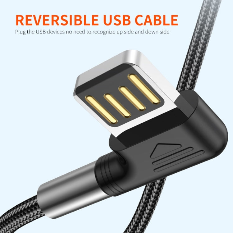 ENKAY 3A Elbow Reversible USB to Elbow Type-C Fast Charging Data Cable, Length:2m