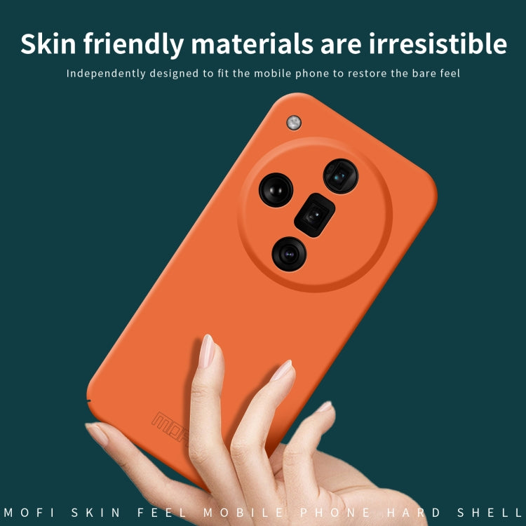 For OPPO Find X7 MOFI Qin Series Skin Feel All-inclusive PC Phone Case(Orange)