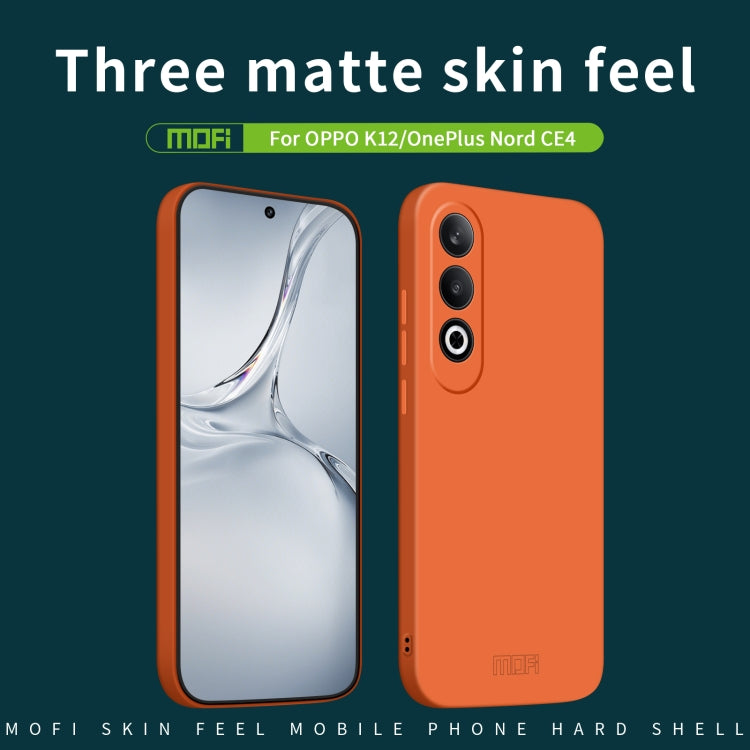 For OPPO K12 / OnePlus Nord CE4 MOFI Qin Series Skin Feel All-inclusive PC Phone Case(Black)