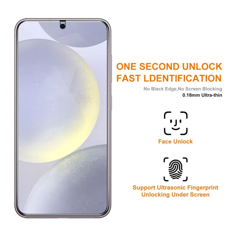 For Samsung Galaxy S24 5G ENKAY Easy Install 0.18mm High Alumina Silicon Full Glass Film, Support Ultrasonic Unlock
