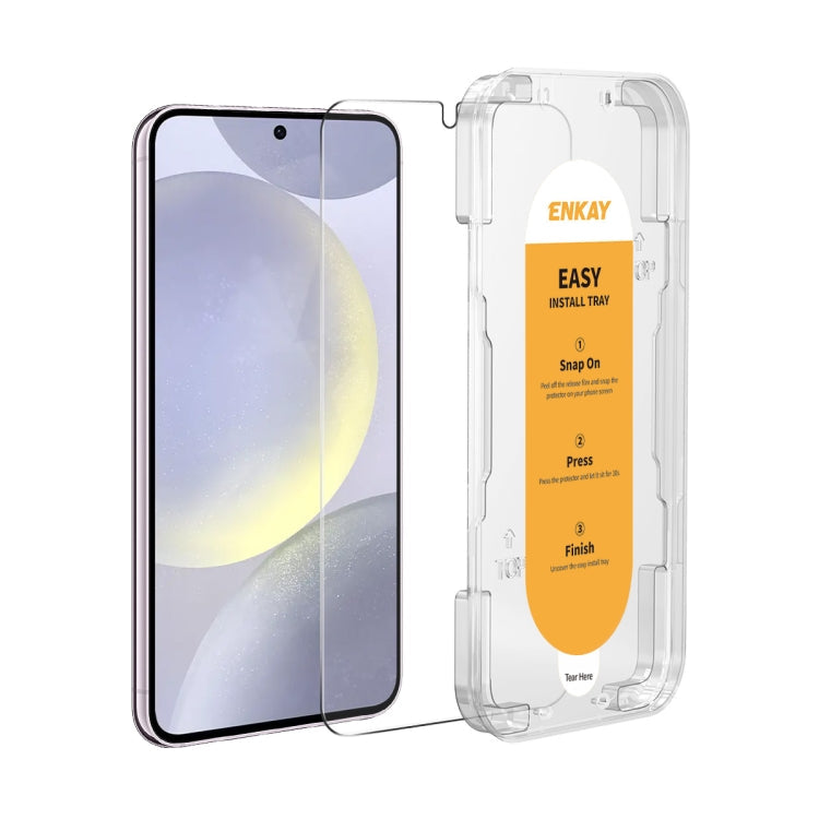 For Samsung Galaxy S24+ 5G ENKAY Easy Install 0.18mm High Alumina Silicon Full Glass Film, Support Ultrasonic Unlock