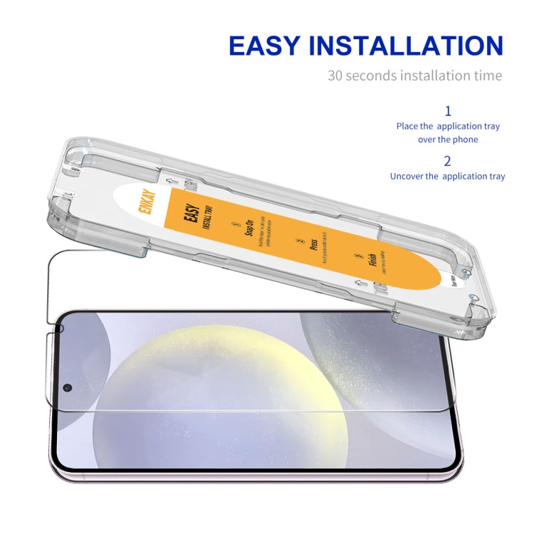 For Samsung Galaxy S24+ 5G ENKAY Easy Install 0.18mm High Alumina Silicon Full Glass Film, Support Ultrasonic Unlock