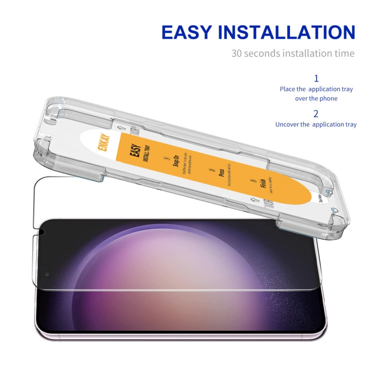 For Samsung Galaxy S23+ 5G / S22+ 5G ENKAY Easy Install 0.18mm High Alumina Silicon Full Glass Film, Support Ultrasonic Unlock