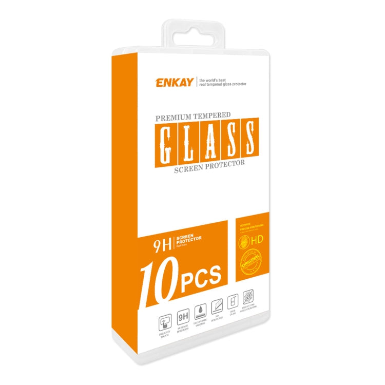 For vivo Y100 IDN 10pcs ENKAY Full Glue High Aluminum-silicon Tempered Glass Film