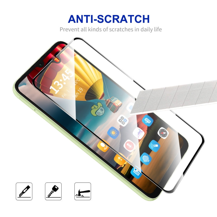 For Tecno POP 6 5pcs ENKAY Full Glue High Aluminum-silicon Tempered Glass Film