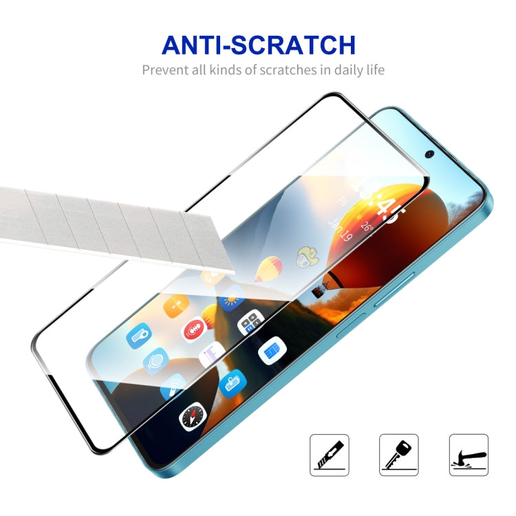 For Itel Vision 2 5pcs ENKAY Full Glue High Aluminum-silicon Tempered Glass Film