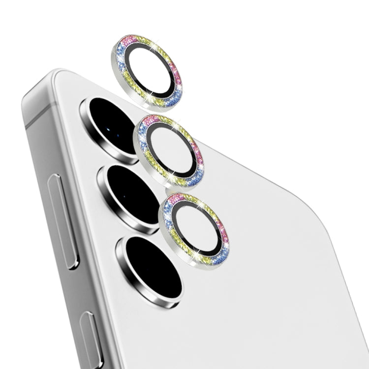 For Samsung Galaxy S24 5G NORTHJO Camera Lens Bling Glitter Metal Ring Tempered Glass Film(Colorful)