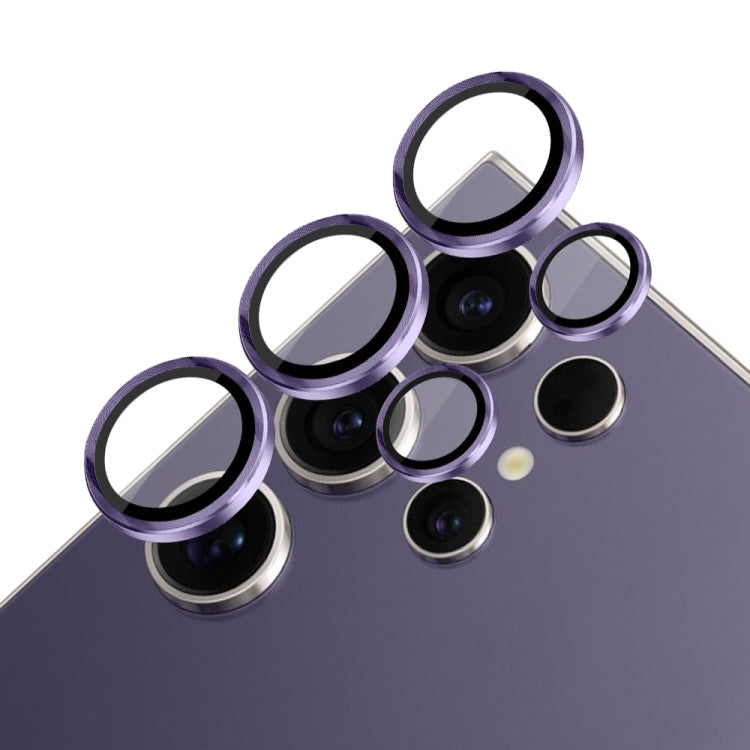For Samsung Galaxy S24 Ultra 5G NORTHJO Camera LensCD Vein Metal Ring Tempered Glass Film(Purple)