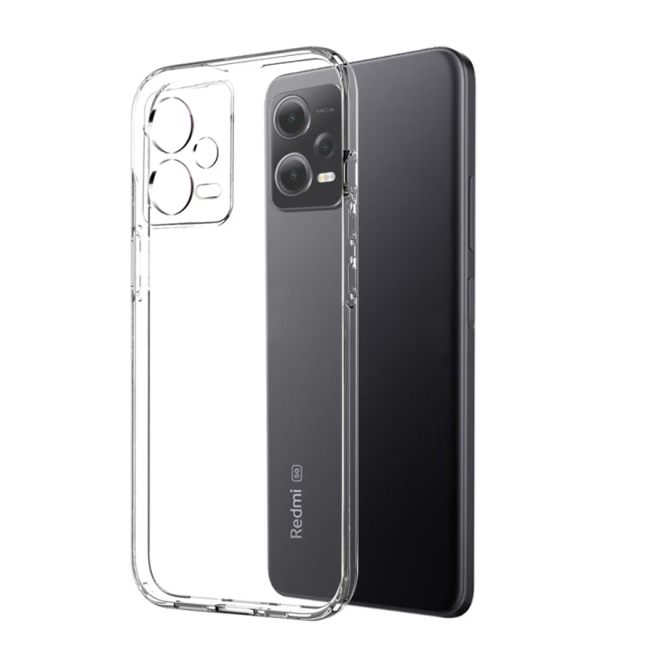 For Xiaomi Redmi Note 12 Pro+ 5G NORTHJO Transparent TPU Phone Case with Tempered Glass Film(Transparent)