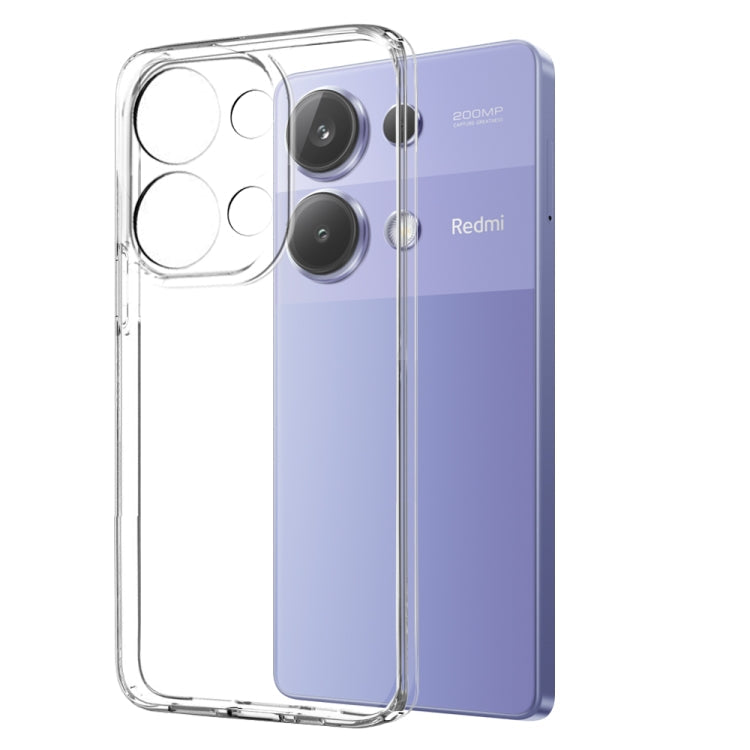 For Xiaomi Redmi Note 13 Pro 4G NORTHJO Transparent TPU Phone Case with Tempered Glass Film(Transparent)