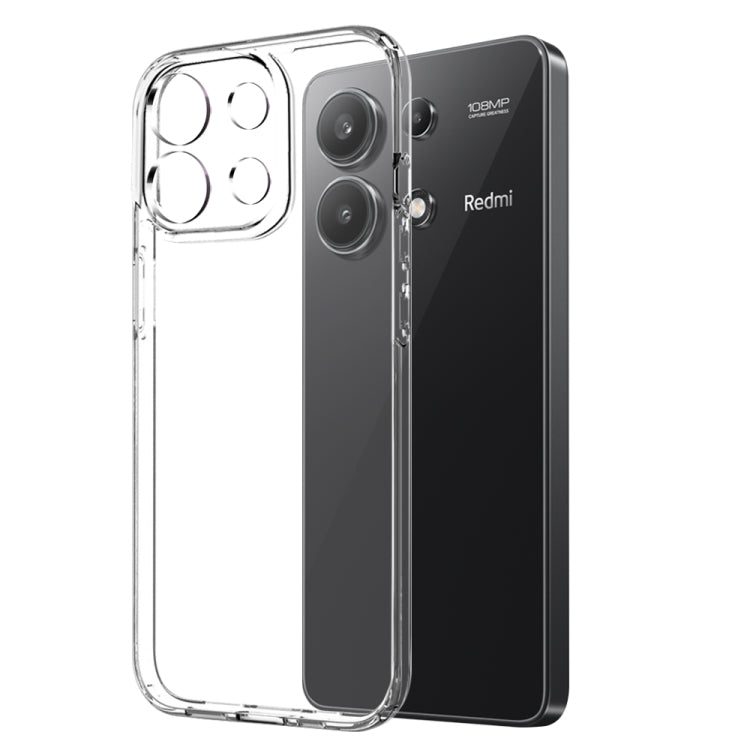 For Xiaomi Redmi Note 13 4G NORTHJO Transparent TPU Phone Case with Tempered Glass Film(Transparent)
