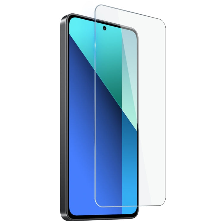 For Xiaomi Redmi Note 13 4G NORTHJO Transparent TPU Phone Case with Tempered Glass Film(Transparent)