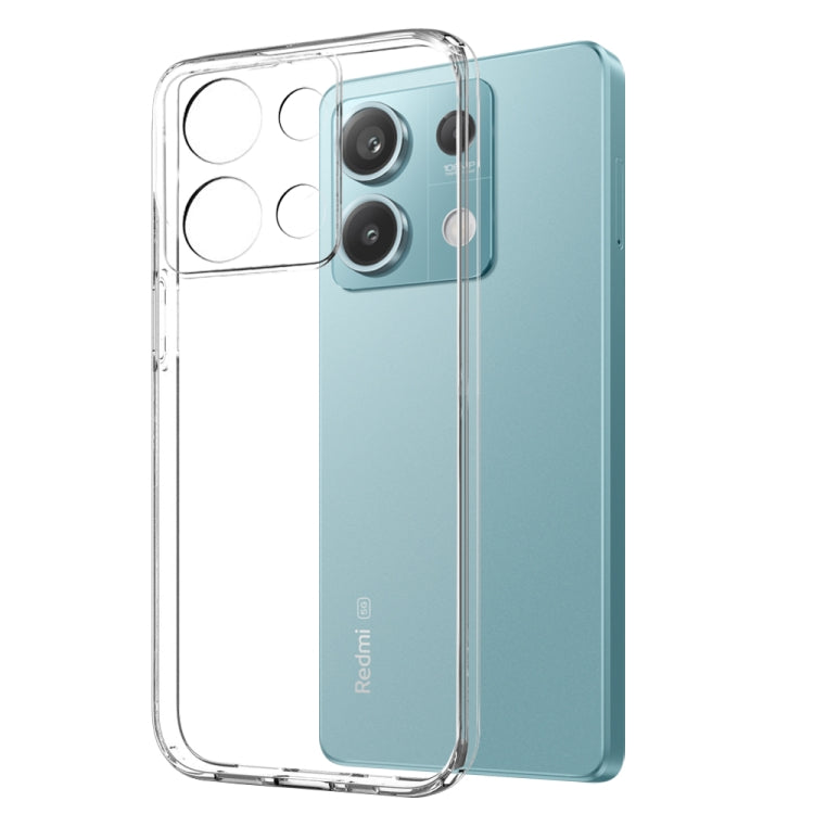 For Xiaomi Redmi Note 13 5G NORTHJO Transparent TPU Phone Case with Tempered Glass Film(Transparent)
